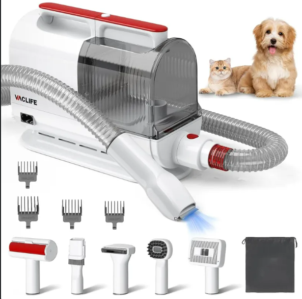 Pet Hair Vacuum & Grooming Kit