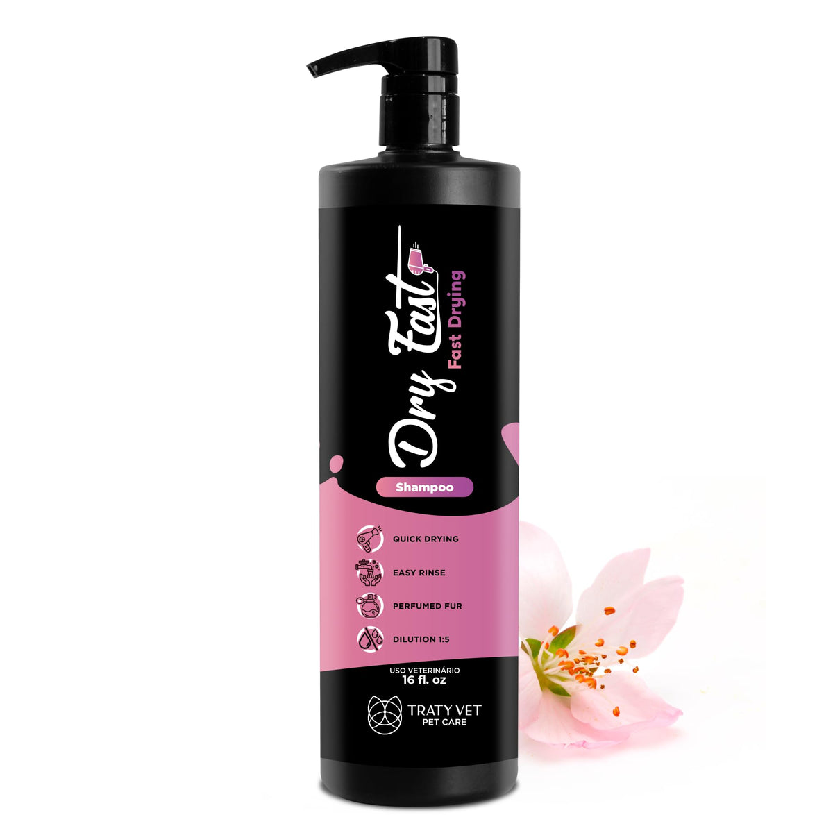 Fast-dry pet shampoo plum blossom scent - The Pet Parlour