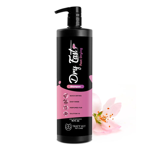 Fast-dry pet shampoo plum blossom scent - The Pet Parlour