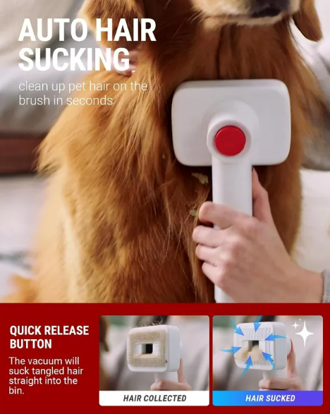 Pet Hair Vacuum & Grooming Kit