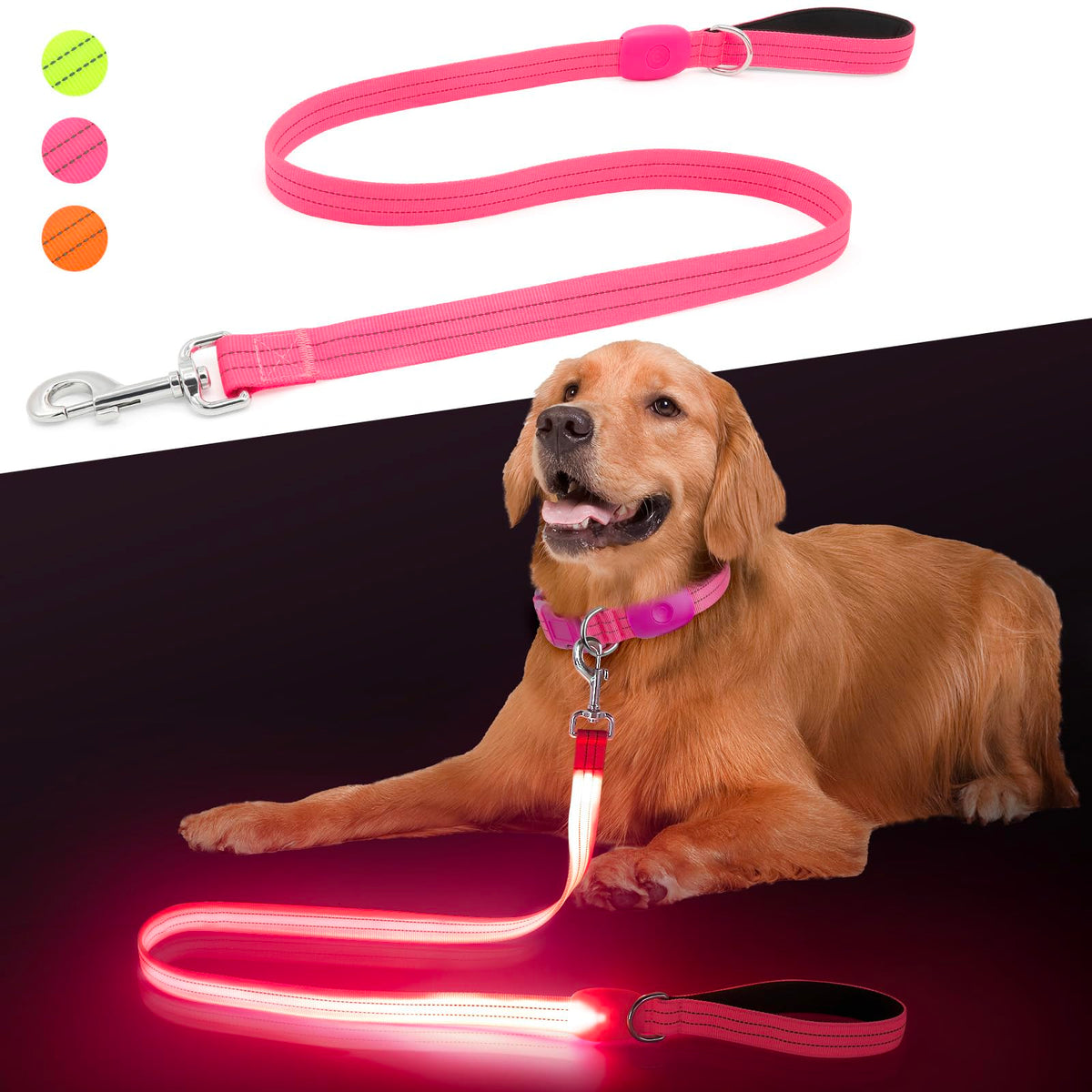 LED Rechargeable Dog Leash