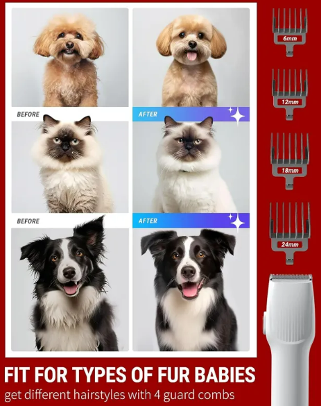 Pet Hair Vacuum & Grooming Kit