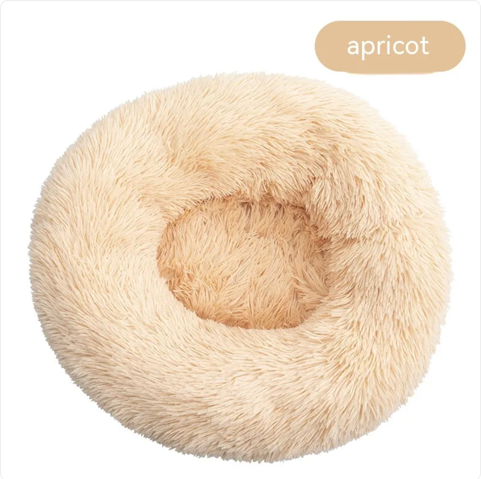 Plush round washable pet bed in multiple colors - The Pet Parlour